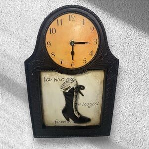 Vintage Heavy Paris Wall Clock - "la mode" "vogli" "femm" - Not Working